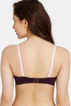 Rosaline Padded Wired 3/4th Coverage T-Shirt Bra - Winter Bloom — thumbnail 2